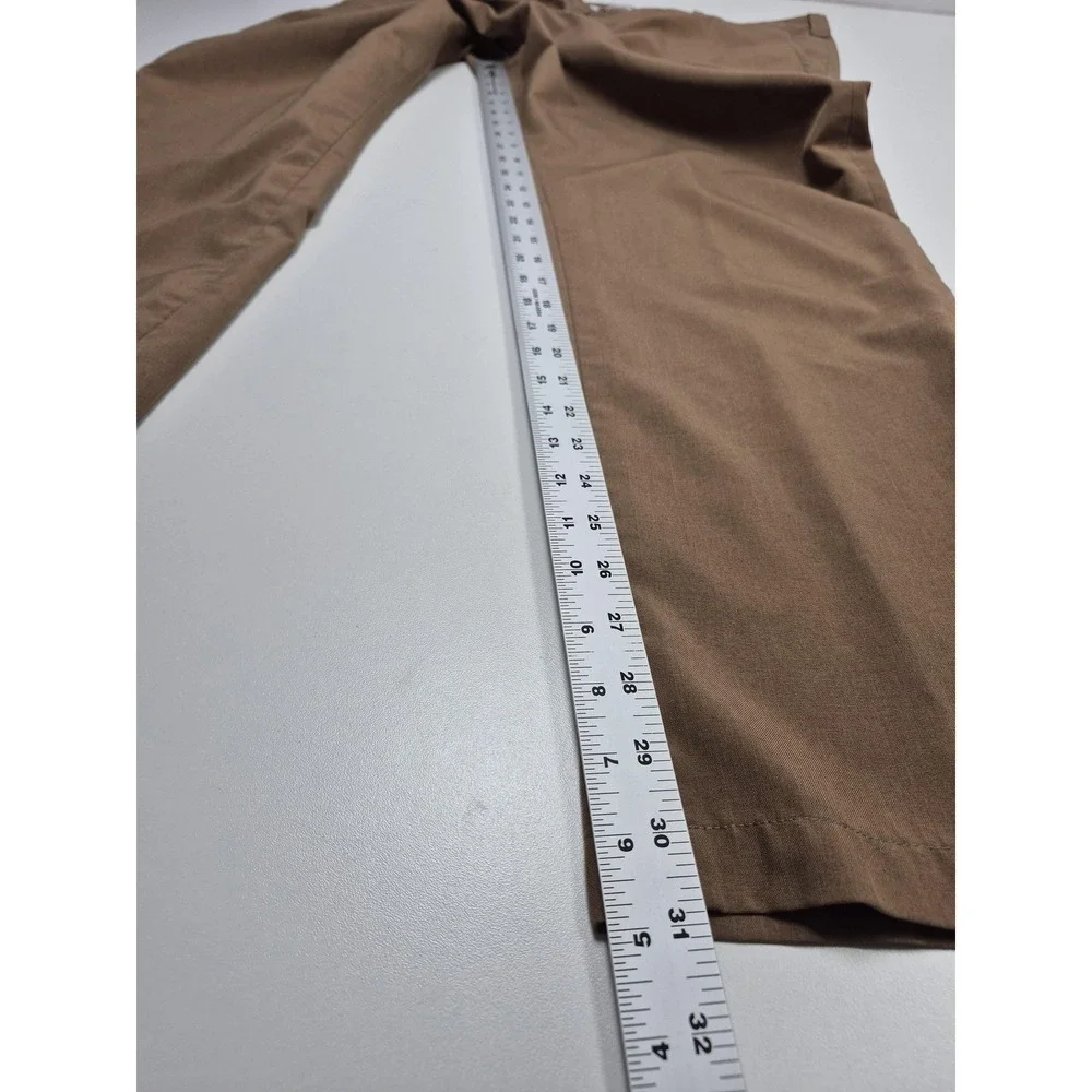 Bluffworks Pants Mens 37x31 Brown Relaxed Fit Chino Travel Casual Work NYC